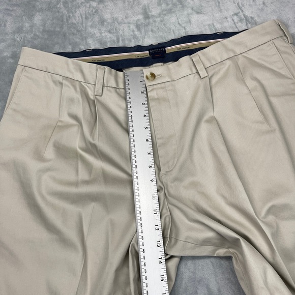 Dockers Classic Fit Pants Mens 42x30 Khaki Flex Comfort Pleated Straight Leg - Picture 8 of 10